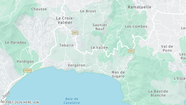 Carte de la zone d'intervention à La Croix-Valmer