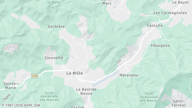 Carte de la zone d'intervention à La Môle