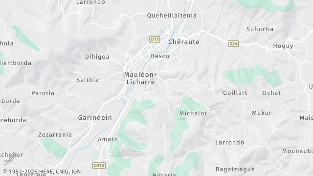 Carte de la zone d'intervention à Mauléon-Licharre