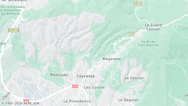 Carte de la zone d'intervention à Ceyreste