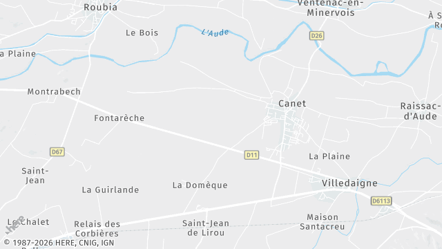 Carte de la zone d'intervention à Canet