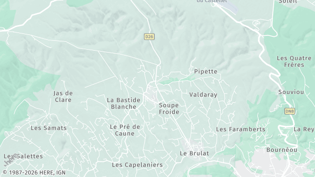 Carte de la zone d'intervention à Le Castellet