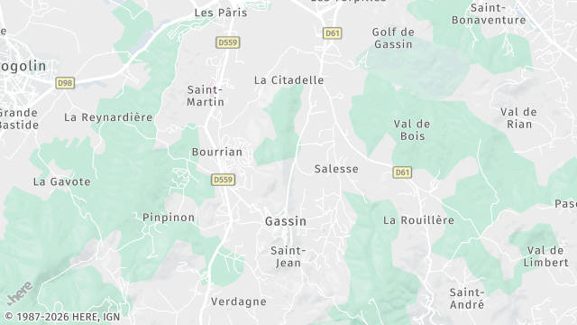 Carte de la zone d'intervention à Gassin