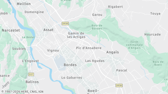 Carte de la zone d'intervention à Bordes