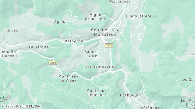 Carte de la zone d'intervention à Méounes-lès-Montrieux