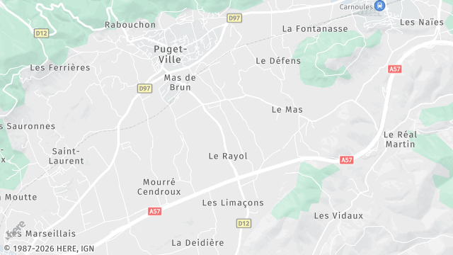 Carte de la zone d'intervention à Puget-Ville