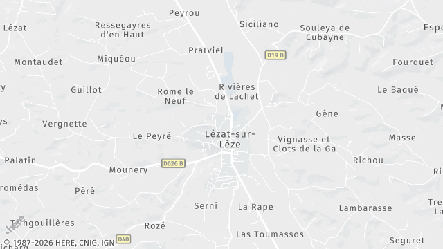 Carte de la zone d'intervention à Lézat-sur-Lèze