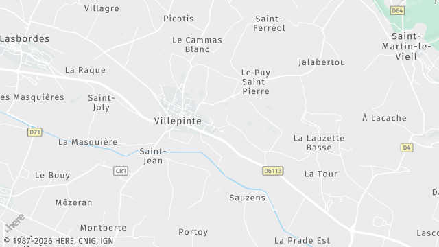 Carte de la zone d'intervention à Villepinte