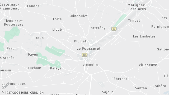 Carte de la zone d'intervention à Le Fousseret