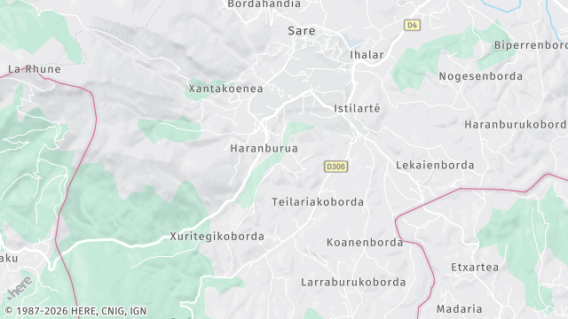 Carte de la zone d'intervention à Sare