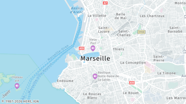 Carte de la zone d'intervention à Marseille