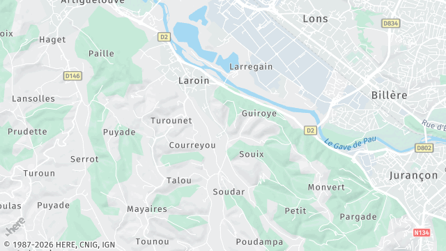 Carte de la zone d'intervention à Laroin