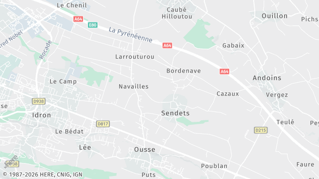 Carte de la zone d'intervention à Sendets