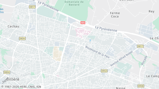 Carte de la zone d'intervention à Pau