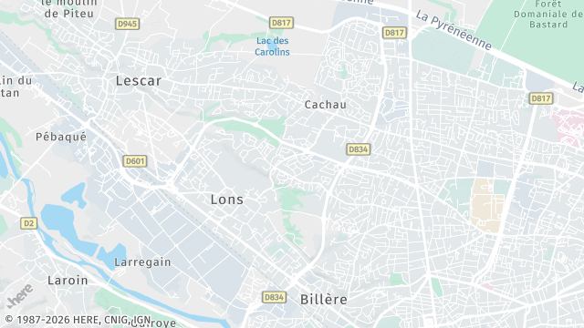 Carte de la zone d'intervention à Lons