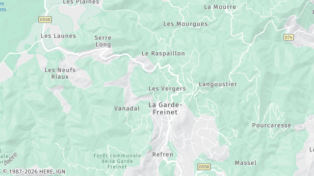 Carte de la zone d'intervention à La Garde-Freinet