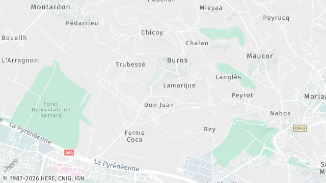 Carte de la zone d'intervention à Buros