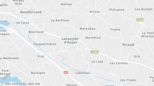 Carte de la zone d'intervention à Labastide-d'Anjou