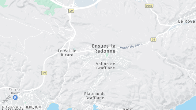 Carte de la zone d'intervention à Ensuès-la-Redonne