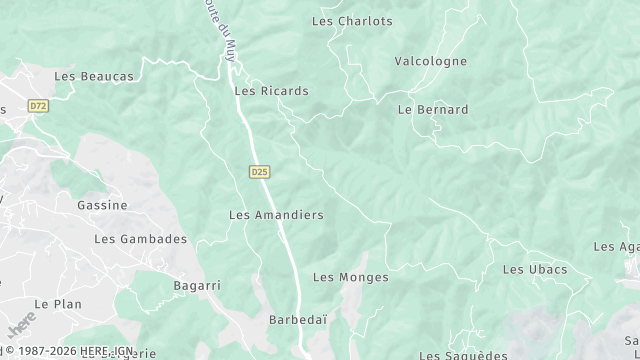 Carte de la zone d'intervention à Sainte-Maxime