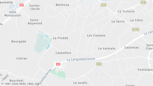 Carte de la zone d'intervention à Montblanc