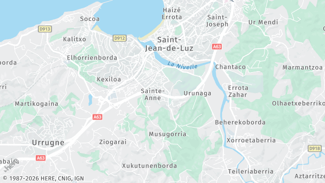 Carte de la zone d'intervention à Ciboure