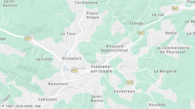 Carte de la zone d'intervention à Flassans-sur-Issole