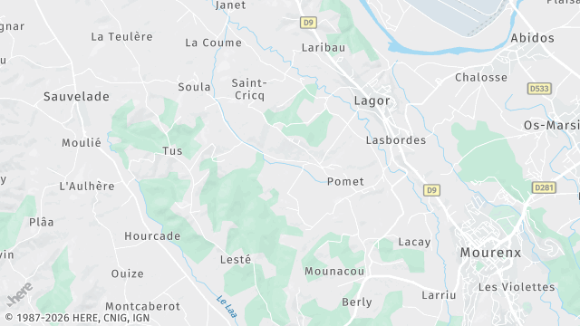 Carte de la zone d'intervention à Lagor