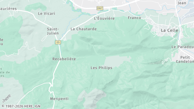 Carte de la zone d'intervention à La Celle