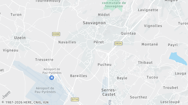 Carte de la zone d'intervention à Sauvagnon