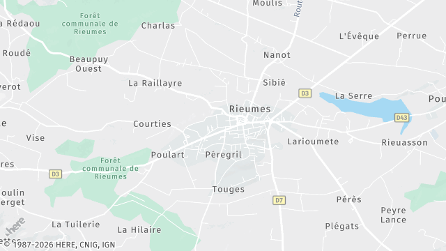 Carte de la zone d'intervention à Rieumes