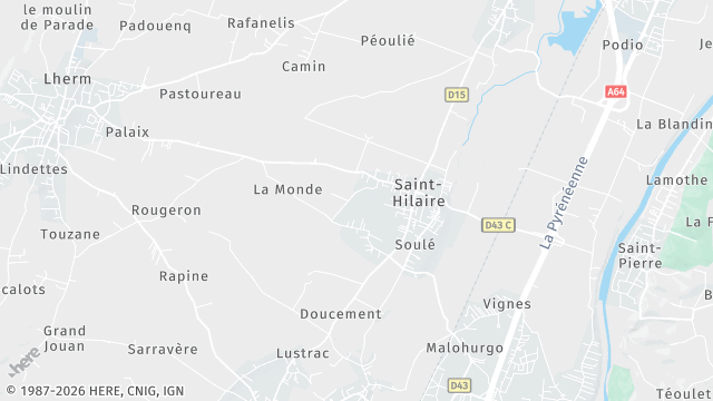 Carte de la zone d'intervention à Saint-Hilaire