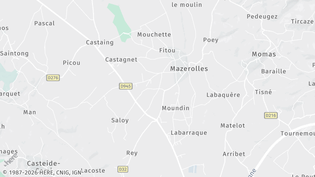 Carte de la zone d'intervention à Mazerolles