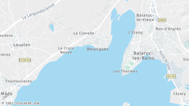 Carte de la zone d'intervention à Bouzigues