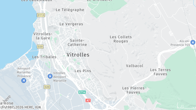 Carte de la zone d'intervention à Vitrolles
