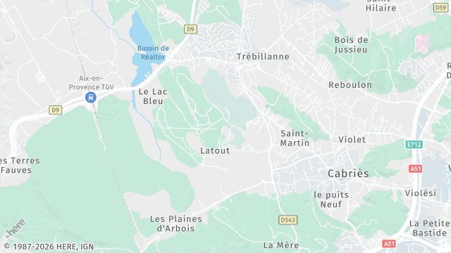 Carte de la zone d'intervention à Cabriès