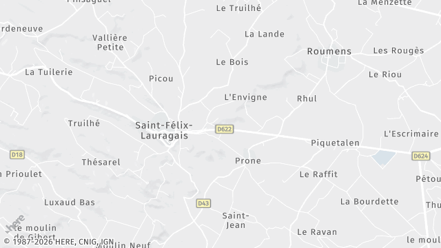 Carte de la zone d'intervention à Saint-Félix-Lauragais