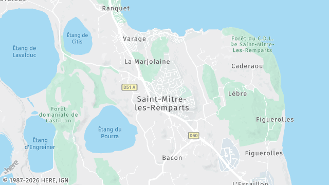 Carte de la zone d'intervention à Saint-Mitre-les-Remparts