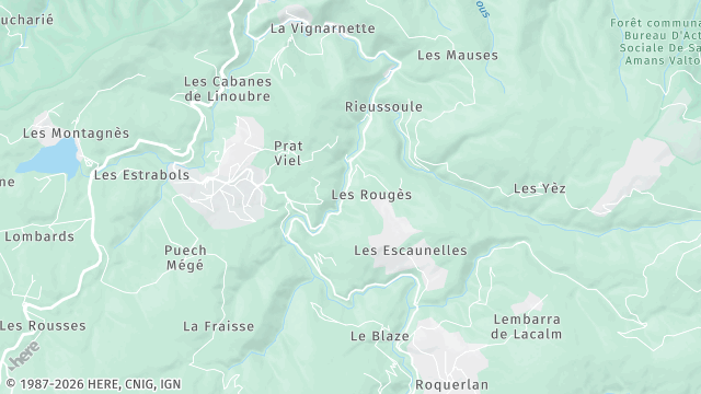 Carte de la zone d'intervention à Mazamet