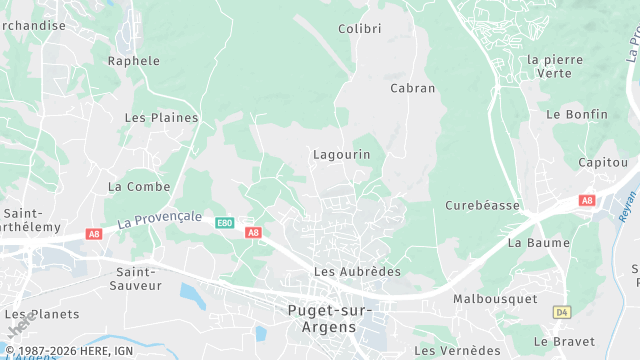 Carte de la zone d'intervention à Puget-sur-Argens