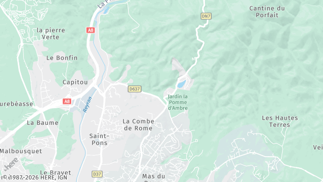 Carte de la zone d'intervention à Fréjus