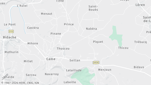 Carte de la zone d'intervention à Came