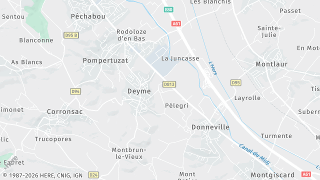 Carte de la zone d'intervention à Deyme