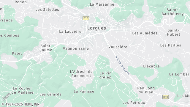 Carte de la zone d'intervention à Lorgues