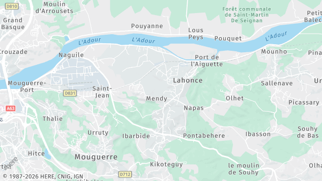 Carte de la zone d'intervention à Lahonce