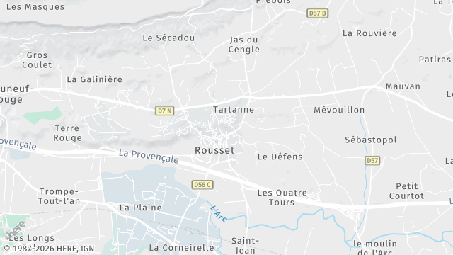Carte de la zone d'intervention à Rousset