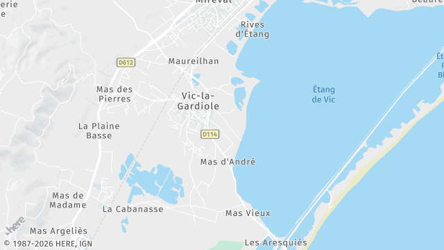 Carte de la zone d'intervention à Vic-la-Gardiole
