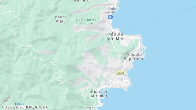 Carte de la zone d'intervention à Théoule-sur-Mer