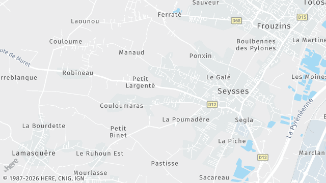 Carte de la zone d'intervention à Seysses