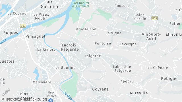 Carte de la zone d'intervention à Lacroix-Falgarde